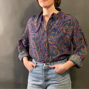 Laura and Jayne Collection Paisley Blouse Size 6 (Medium)